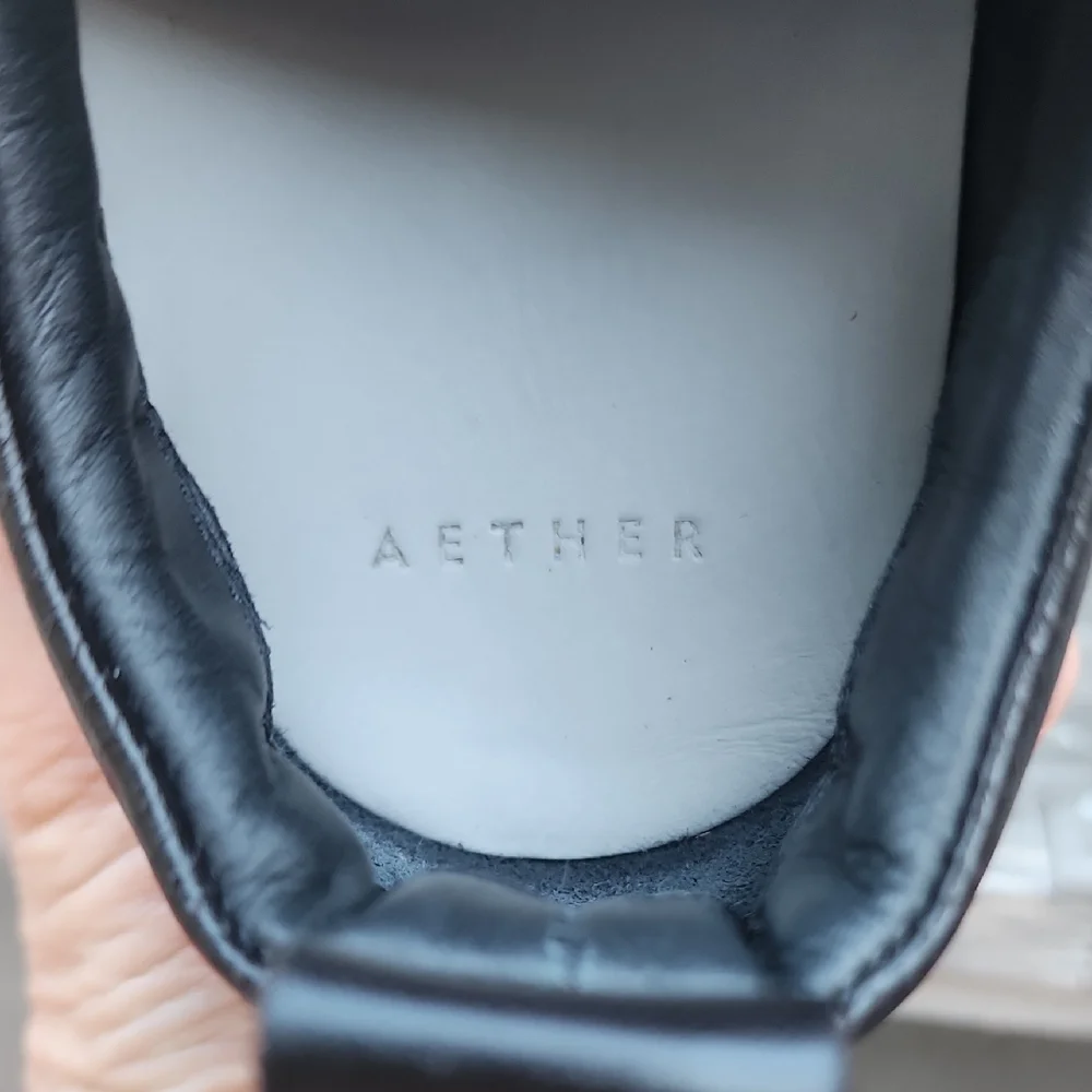 Aether Genesis Leather Sneakers Black 6.5